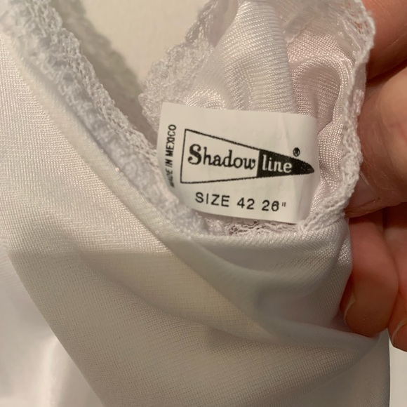 Ladies Shadow Line White Full Slip Lace Trim
Nightgown Negligee Size: 42 26” - Picture 5 of 13
